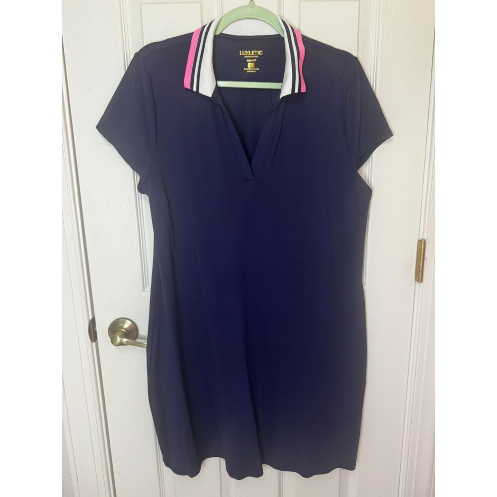 Lilly Pulitzer Luxletic Cayo Costa UPF 50 Dress True Navy XL